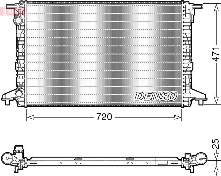 Denso DRM02043 - Радіатор, охолодження двигуна autozip.com.ua