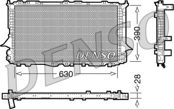 Denso DRM02005 - Радіатор, охолодження двигуна autozip.com.ua