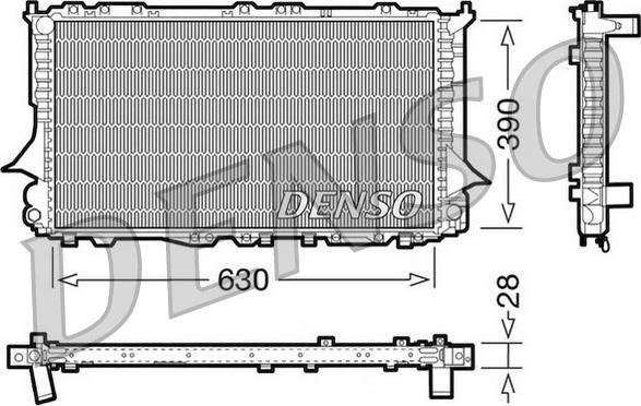 Denso DRM02006 - Радіатор, охолодження двигуна autozip.com.ua