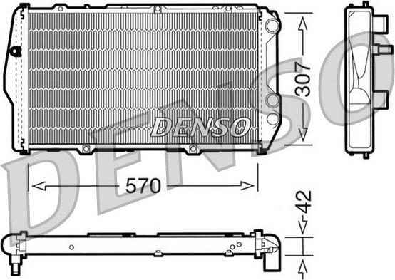 Denso DRM02001 - Радіатор, охолодження двигуна autozip.com.ua