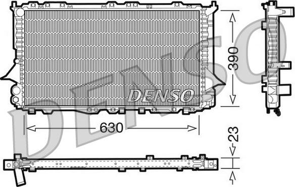 Denso DRM02002 - Радіатор, охолодження двигуна autozip.com.ua