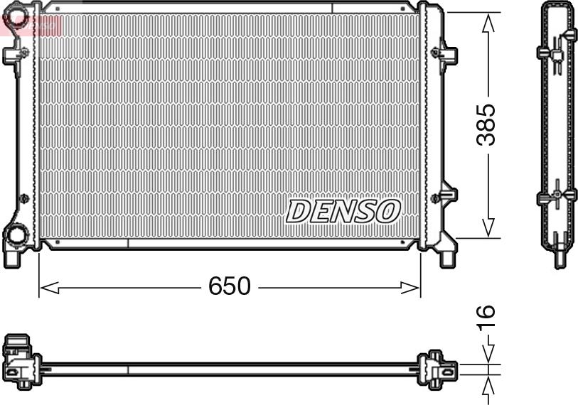 Denso DRM02014 - Радіатор, охолодження двигуна autozip.com.ua