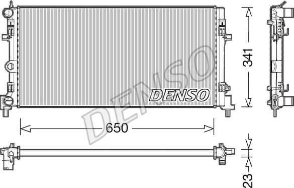 Denso DRM02015 - Радіатор, охолодження двигуна autozip.com.ua