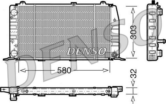 Denso DRM02010 - Радіатор, охолодження двигуна autozip.com.ua