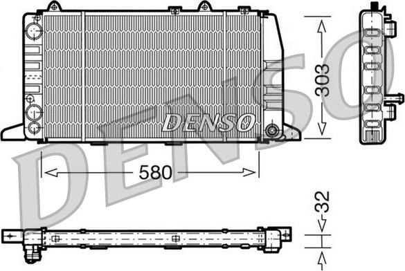 Denso DRM02011 - Радіатор, охолодження двигуна autozip.com.ua