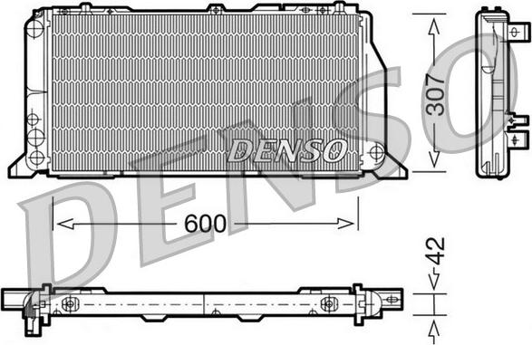 Denso DRM02013 - Радіатор, охолодження двигуна autozip.com.ua