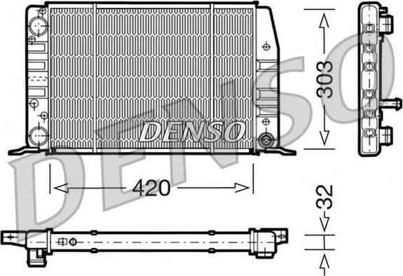Denso DRM02012 - Радіатор, охолодження двигуна autozip.com.ua