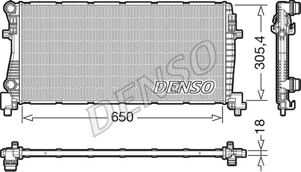 Denso DRM02017 - Радіатор, охолодження двигуна autozip.com.ua