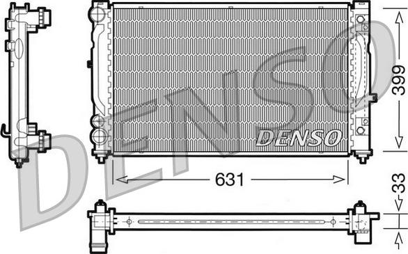 Denso DRM02030 - Радіатор, охолодження двигуна autozip.com.ua