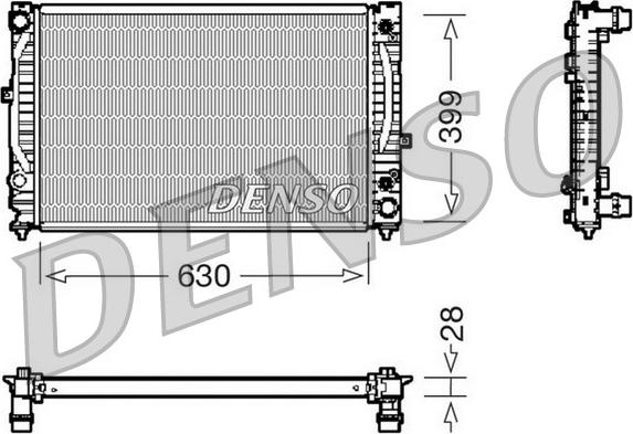 Denso DRM02031 - Радіатор, охолодження двигуна autozip.com.ua