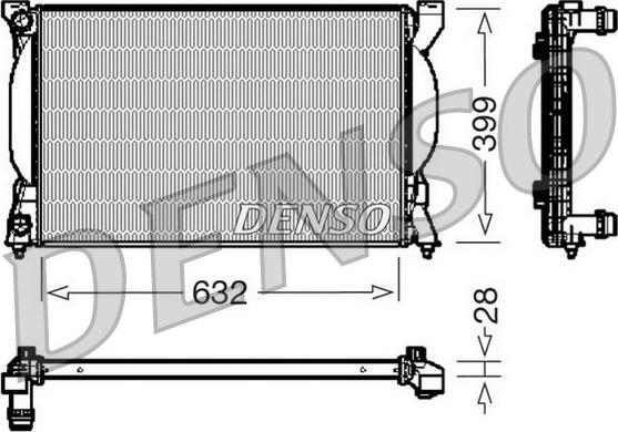 Denso DRM02033 - Радіатор, охолодження двигуна autozip.com.ua