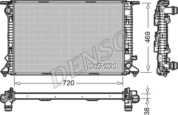 Denso DRM02024 - Радіатор, охолодження двигуна autozip.com.ua