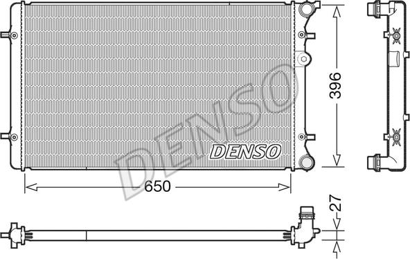 Denso DRM02025 - Радіатор, охолодження двигуна autozip.com.ua