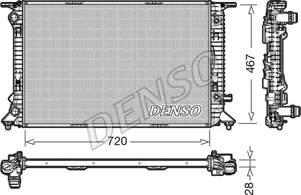 Denso DRM02021 - Радіатор, охолодження двигуна autozip.com.ua