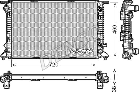 Denso DRM02023 - Радіатор, охолодження двигуна autozip.com.ua