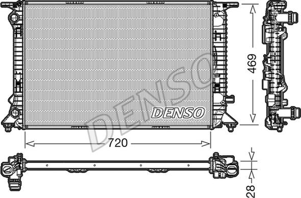 Denso DRM02022 - Радіатор, охолодження двигуна autozip.com.ua