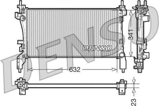 Denso DRM07040 - Радіатор, охолодження двигуна autozip.com.ua