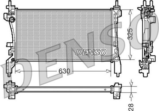 Denso DRM07041 - Радіатор, охолодження двигуна autozip.com.ua