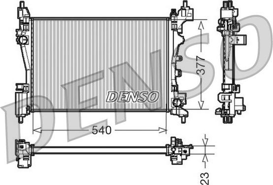Denso DRM07042 - Радіатор, охолодження двигуна autozip.com.ua