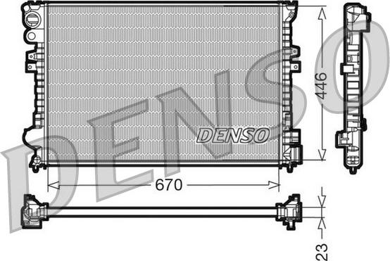Denso DRM07055 - Радіатор, охолодження двигуна autozip.com.ua