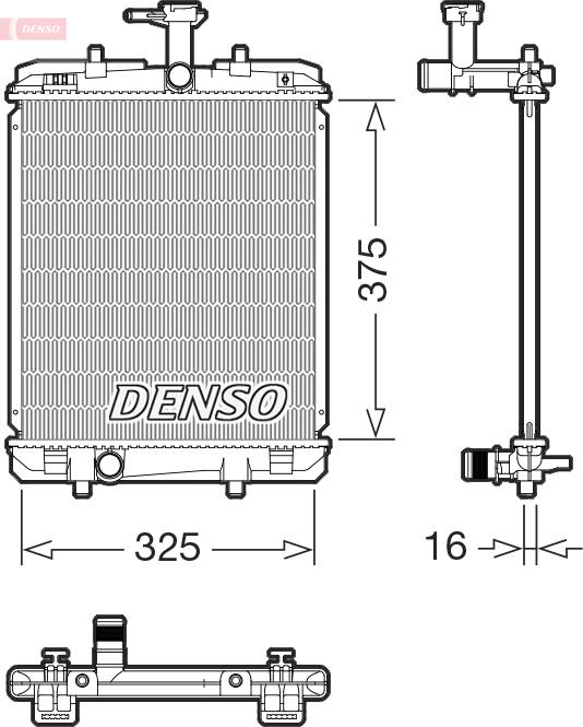 Denso DRM07063 - Радіатор, охолодження двигуна autozip.com.ua