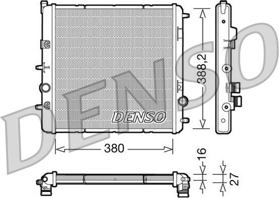 Denso DRM07003 - Радіатор, охолодження двигуна autozip.com.ua