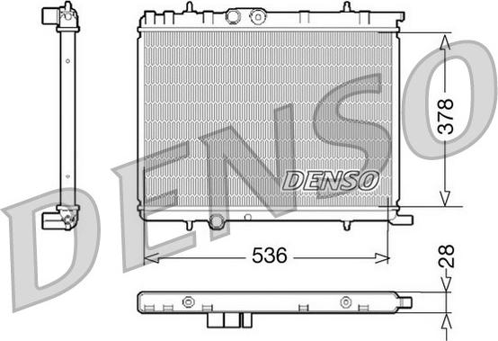 Denso DRM07021 - Радіатор, охолодження двигуна autozip.com.ua