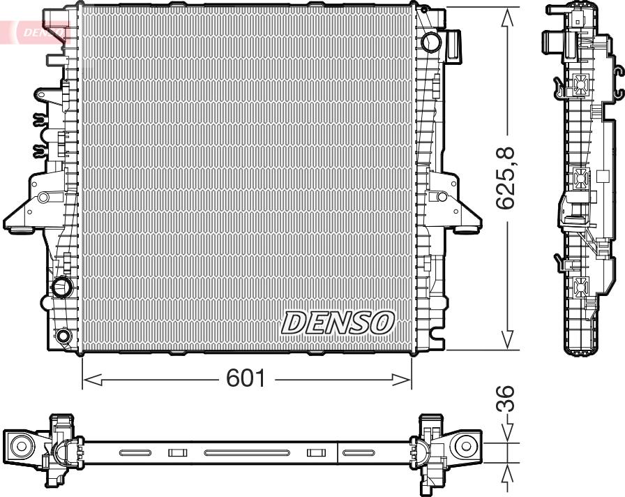 Denso DRM14004 - Радіатор, охолодження двигуна autozip.com.ua