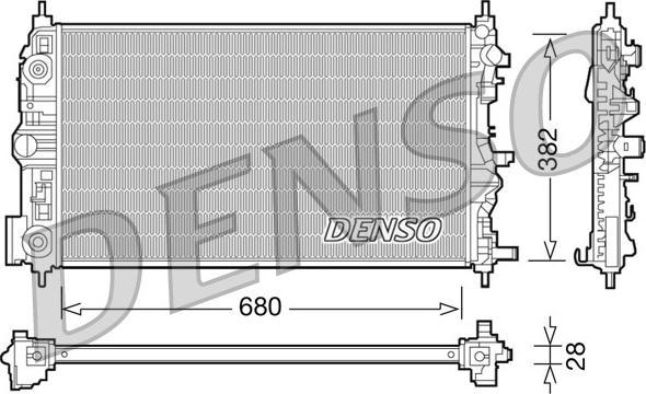 Denso DRM15006 - Радіатор, охолодження двигуна autozip.com.ua