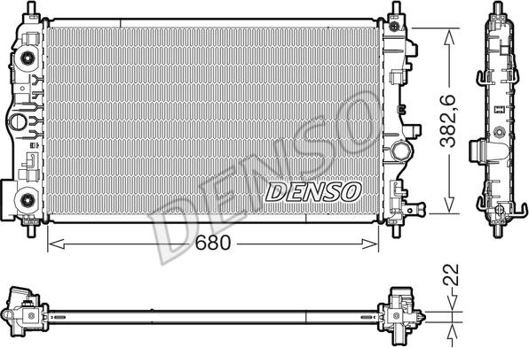 Denso DRM15008 - Радіатор, охолодження двигуна autozip.com.ua