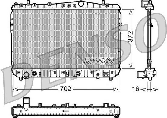 Denso DRM15002 - Радіатор, охолодження двигуна autozip.com.ua