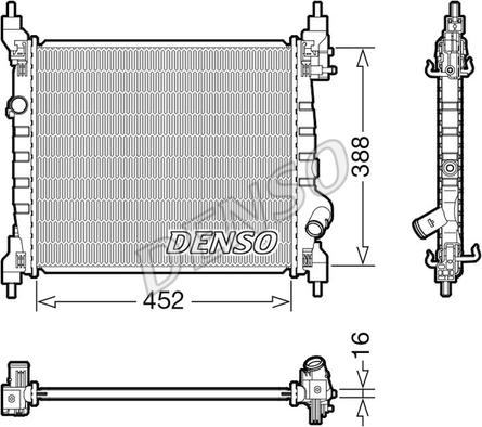 Denso DRM15014 - Радіатор, охолодження двигуна autozip.com.ua