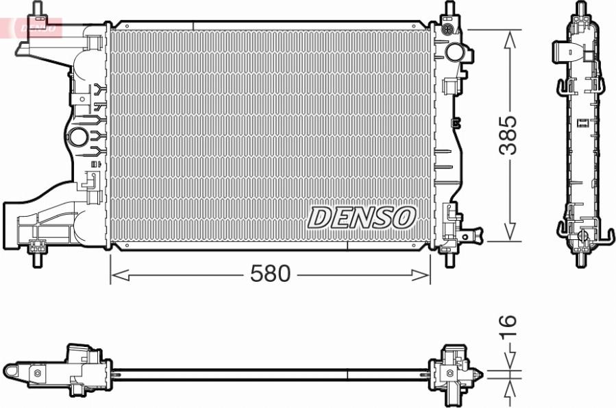 Denso DRM15017 - Радіатор, охолодження двигуна autozip.com.ua