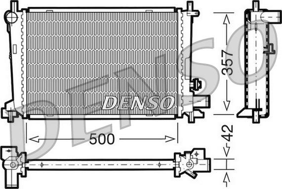 Denso DRM10040 - Радіатор, охолодження двигуна autozip.com.ua