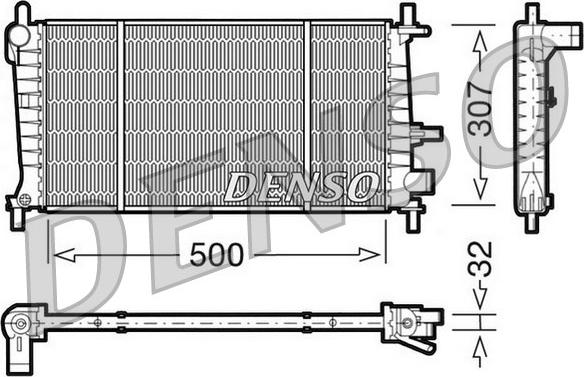 Denso DRM10041 - Радіатор, охолодження двигуна autozip.com.ua