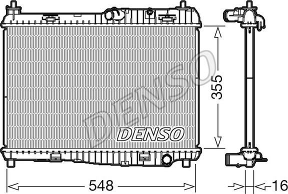 Denso DRM10043 - Радіатор, охолодження двигуна autozip.com.ua