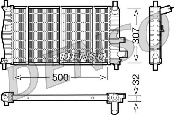 Denso DRM10042 - Радіатор, охолодження двигуна autozip.com.ua
