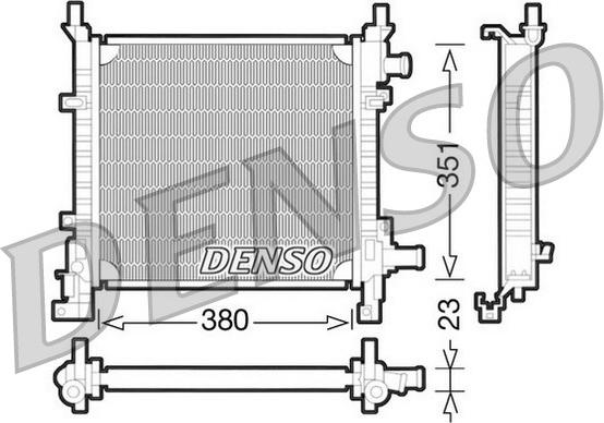 Denso DRM10061 - Радіатор, охолодження двигуна autozip.com.ua
