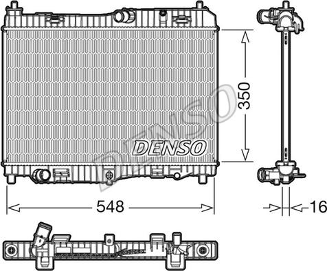 Denso DRM10005 - Радіатор, охолодження двигуна autozip.com.ua