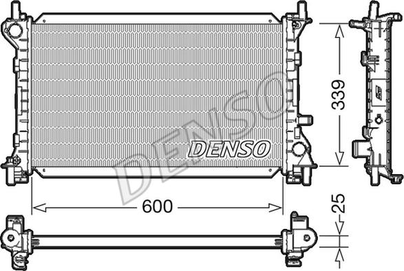 Denso DRM10002 - Радіатор, охолодження двигуна autozip.com.ua