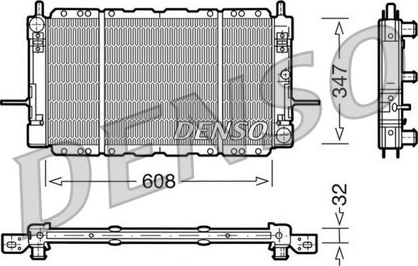 Denso DRM10085 - Радіатор, охолодження двигуна autozip.com.ua