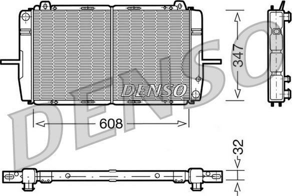 Denso DRM10080 - Радіатор, охолодження двигуна autozip.com.ua