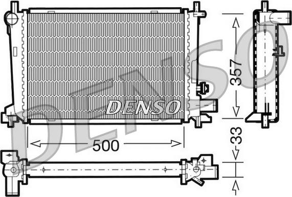 Denso DRM10039 - Радіатор, охолодження двигуна autozip.com.ua