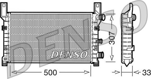 Denso DRM10035 - Радіатор, охолодження двигуна autozip.com.ua