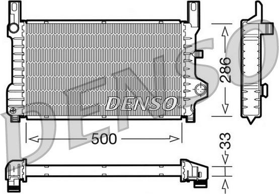 Denso DRM10036 - Радіатор, охолодження двигуна autozip.com.ua