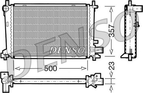 Denso DRM10038 - Радіатор, охолодження двигуна autozip.com.ua