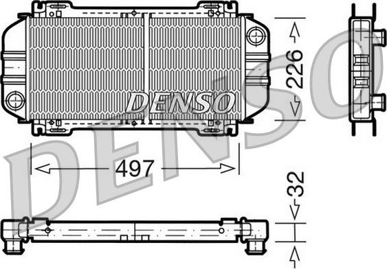 Denso DRM10033 - Радіатор, охолодження двигуна autozip.com.ua
