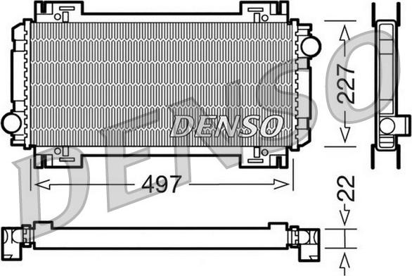 Denso DRM10032 - Радіатор, охолодження двигуна autozip.com.ua