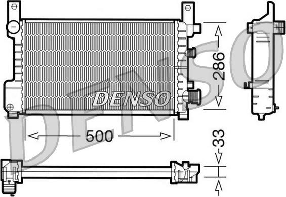 Denso DRM10037 - Радіатор, охолодження двигуна autozip.com.ua