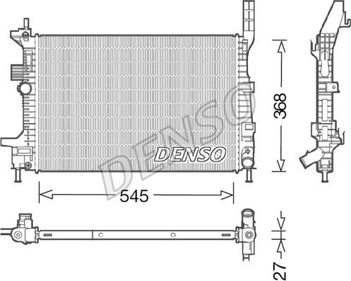 Denso DRM10029 - Радіатор, охолодження двигуна autozip.com.ua